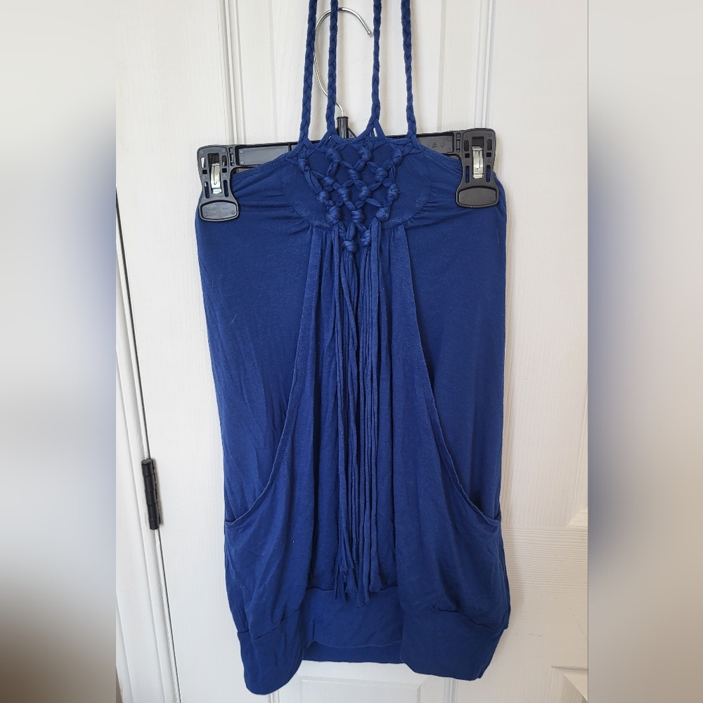 Chic Royal Blue Halter Top